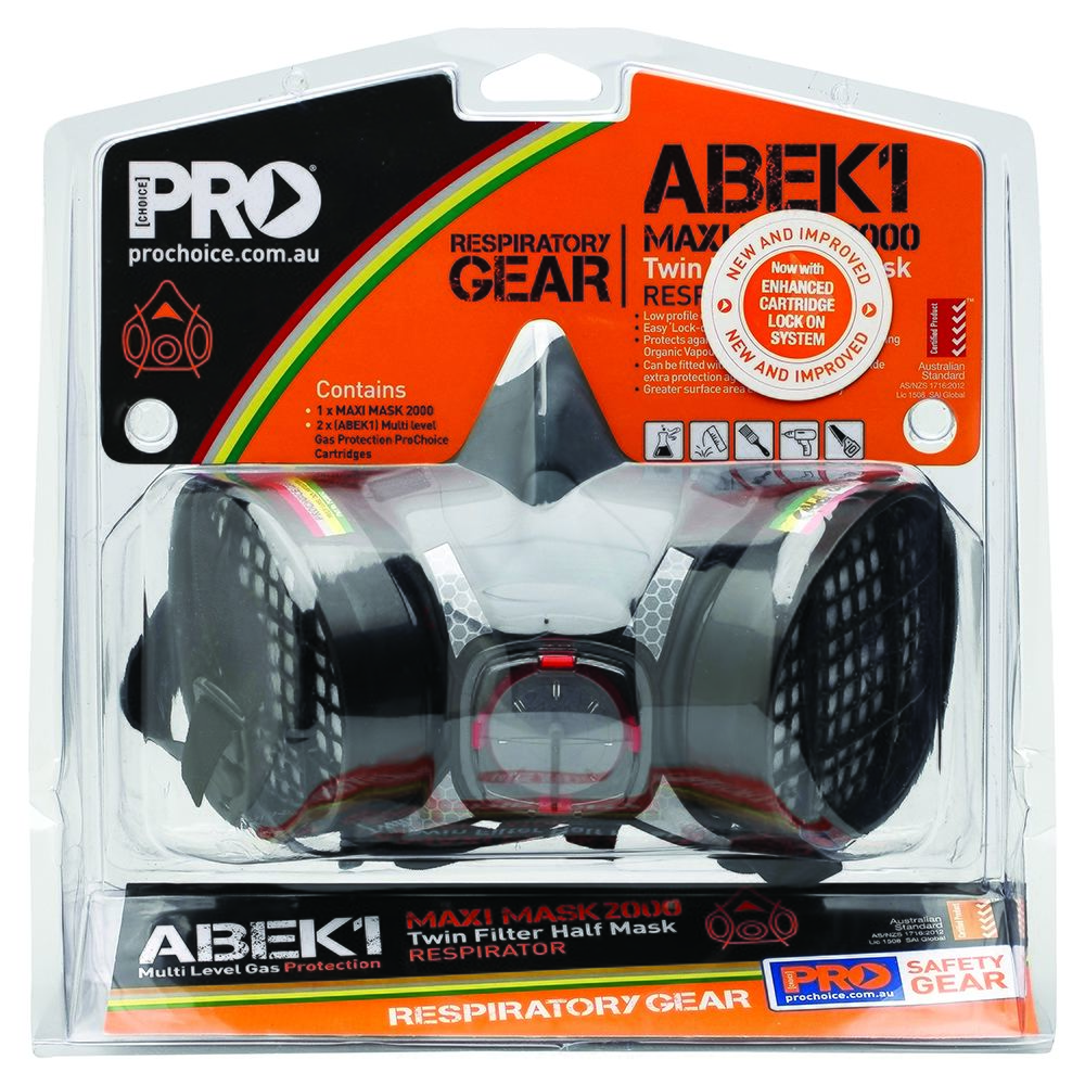 Assembled Half Mask with ABEK1 Cartridges (HMABEK1)