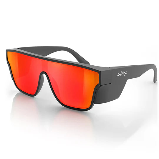 Safe Style - Primes Matte Black Frame Reflectors Red Lens