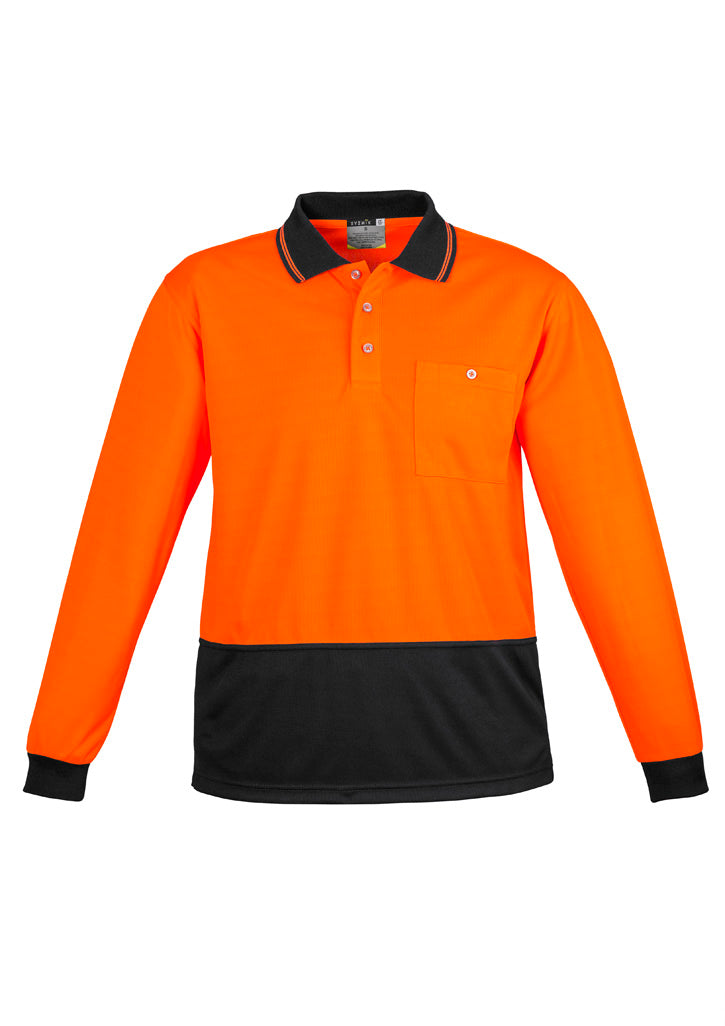 Syzmik ZH232 Unisex Hi Vis Spliced Long Sleeve Polo