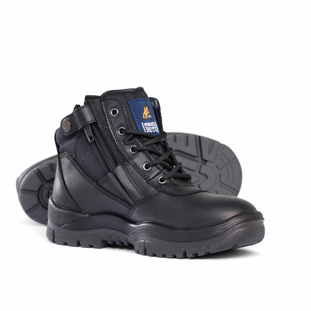 Mongrel Boots-261020-Black Zip Sided Safety Boot