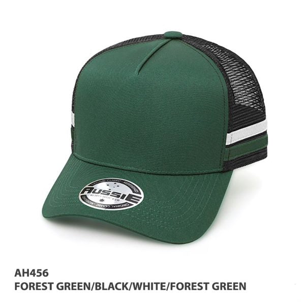 AH456 A-Frame Striped Trucker Cap