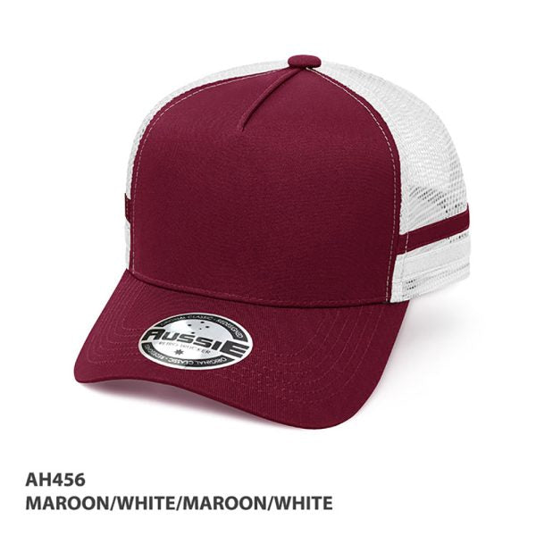 AH456 A-Frame Striped Trucker Cap
