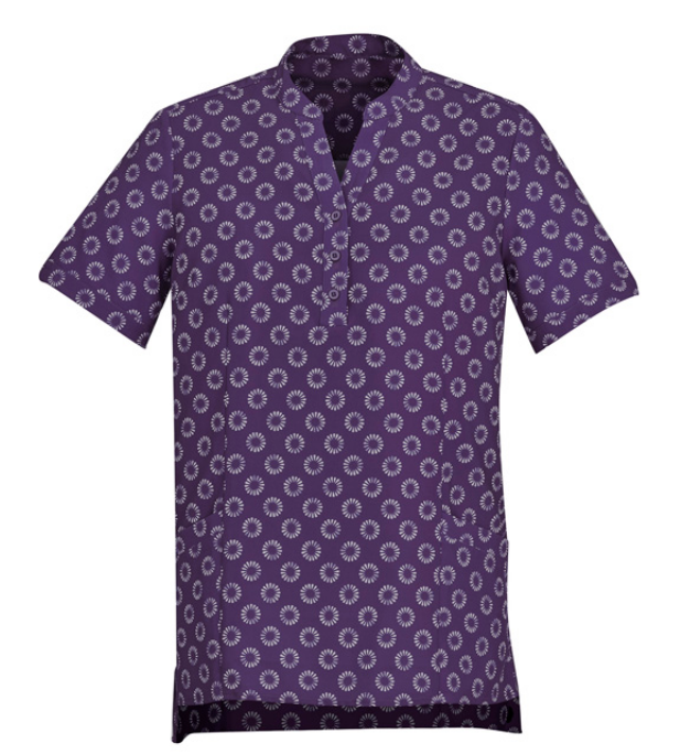 Florence Women’s Daisy Print Short-Sleeve Tunic –Biz Collection