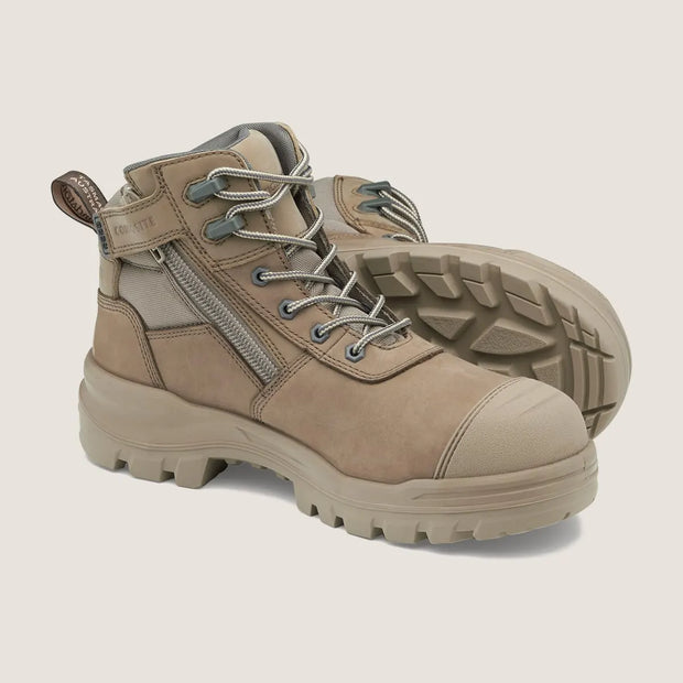 Blundstone - Stone Nubuck ZipSided 135mm Height - 8553