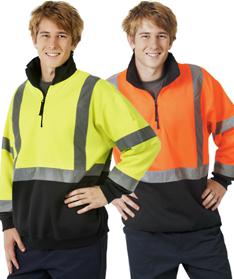 Blue Whale-F95-HiVis Fleecy Jumper, R/Tape