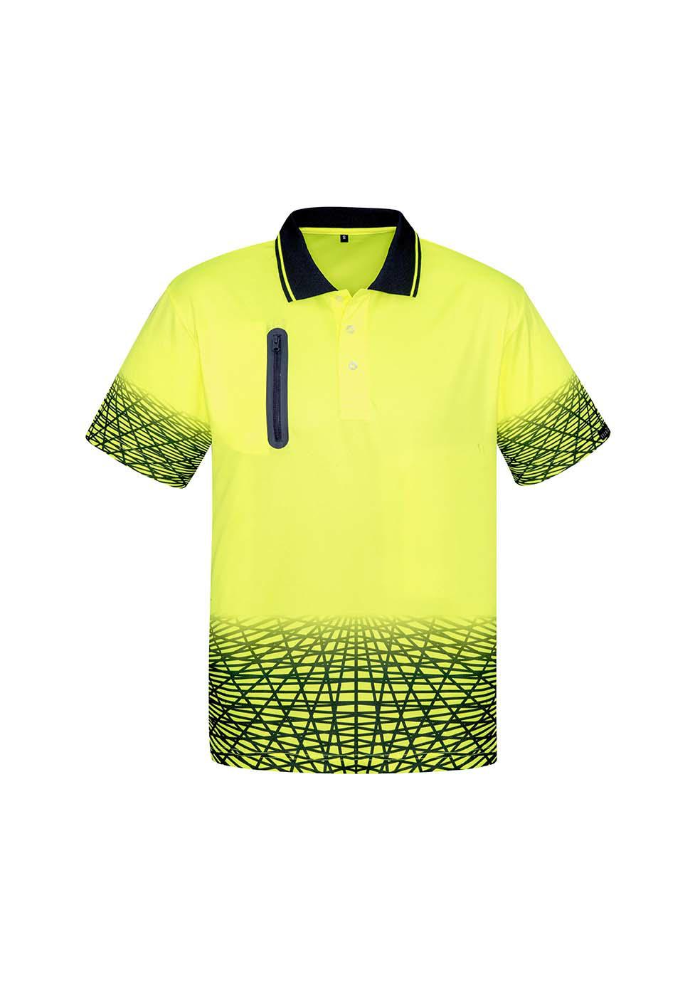 Syzmik-ZH300-HiVis Mens S/S Track Polo
