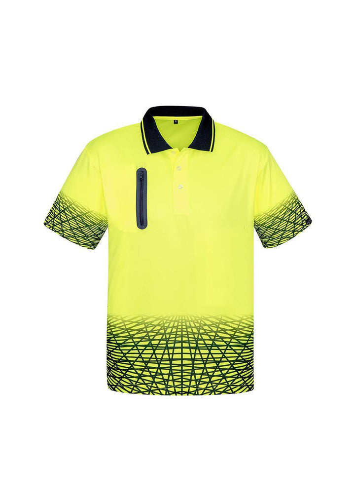 Syzmik-ZH300-HiVis Mens S/S Track Polo
