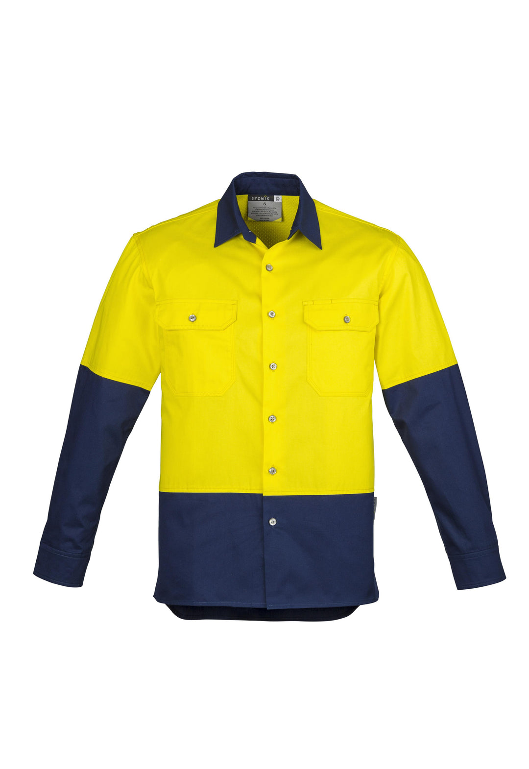 Syzmik-ZW122-HI Vis Spliced Cotton Shirt