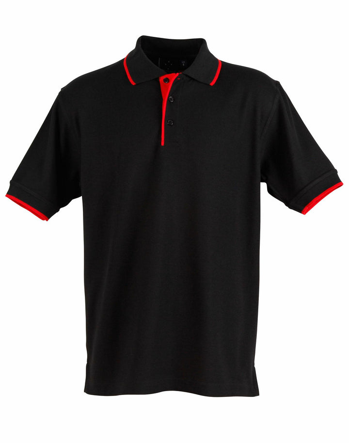 Poly/Cotton Contrast Pique Short Sleeve Polo