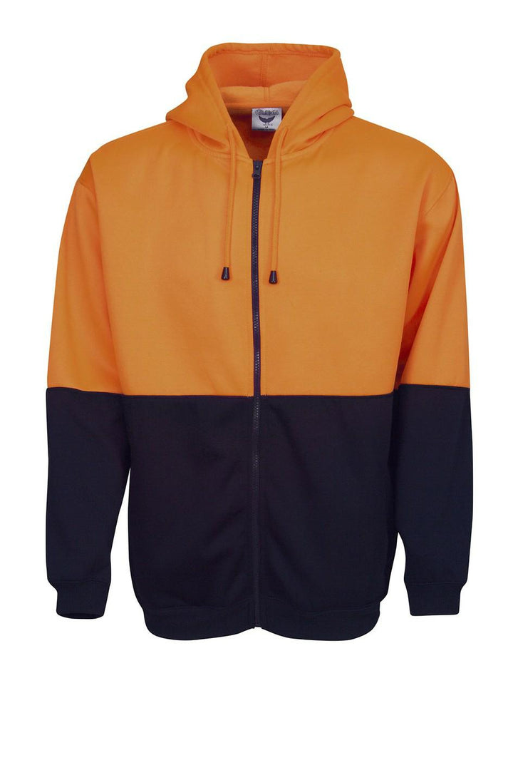 Blue Whale-F94-HiVis Full Zip Fleecy  Hoodie