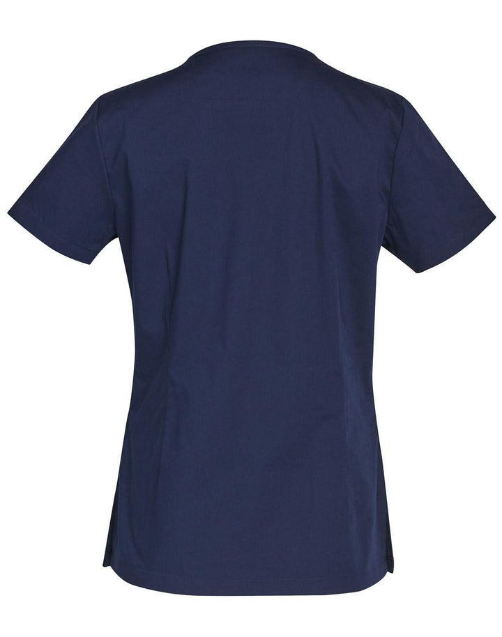 Benchmark-M7640-Ladies S/S One Colour Scrub Top