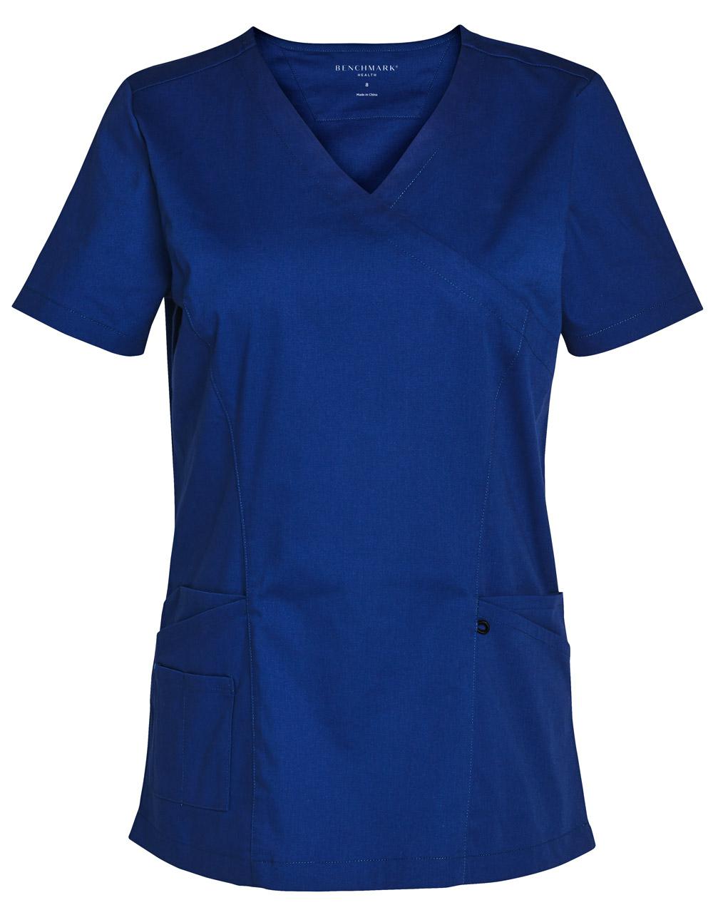 Benchmark-M7640-Ladies S/S One Colour Scrub Top