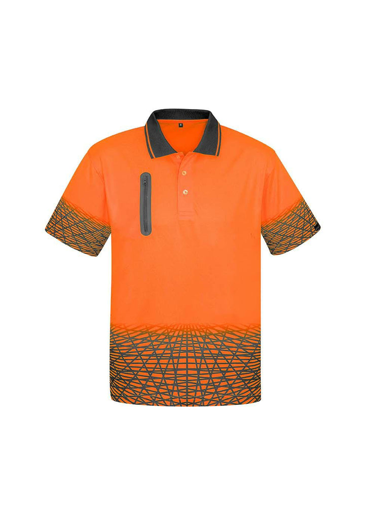 Syzmik-ZH300-HiVis Mens S/S Track Polo