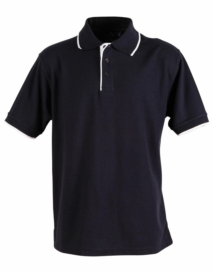 Poly/Cotton Contrast Pique Short Sleeve Polo