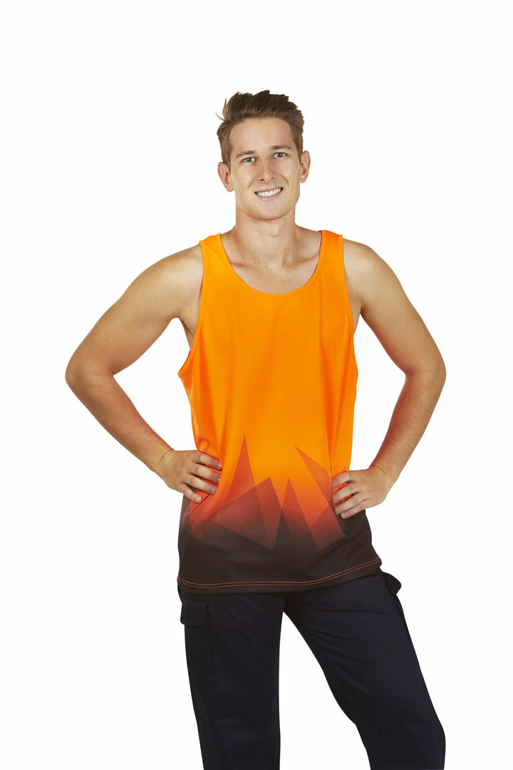 BW-S85-Hi Vis Triangular Design Singlet
