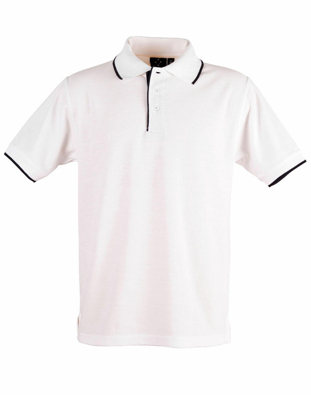 Poly/Cotton Contrast Pique Short Sleeve Polo
