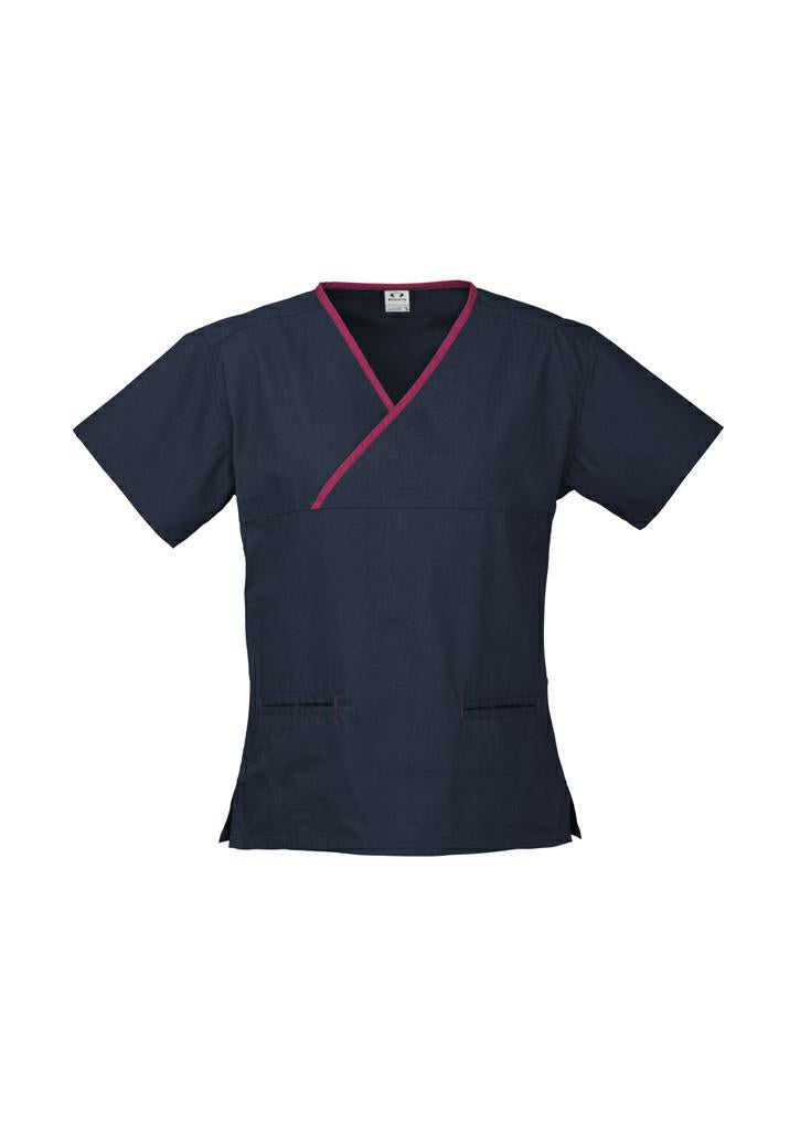 Biz Collection-H10722-Ladies X'ver Contrast Top