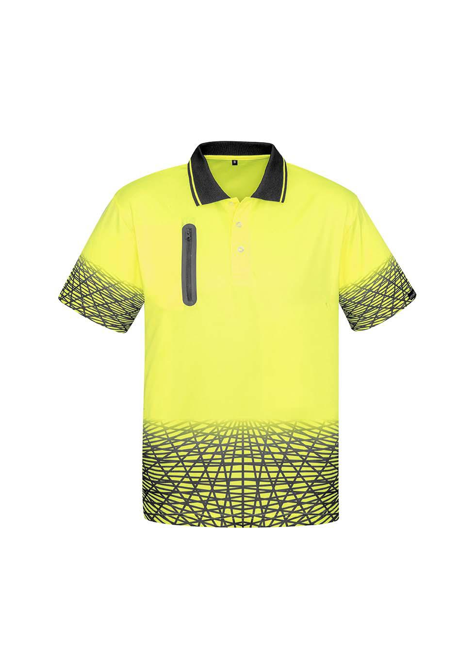 Syzmik-ZH300-HiVis Mens S/S Track Polo