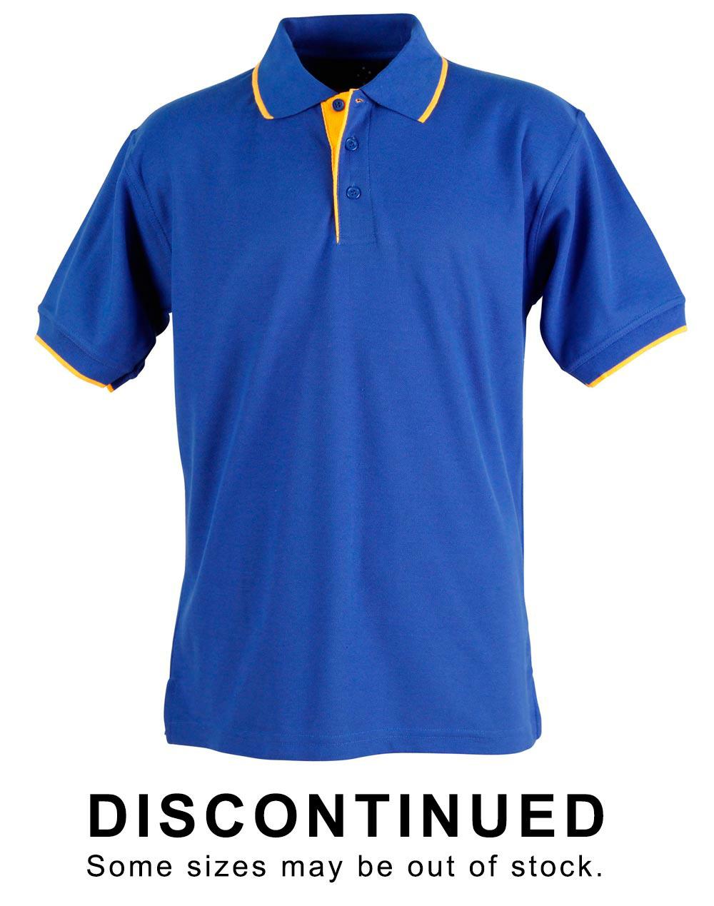 Poly/Cotton Contrast Pique Short Sleeve Polo