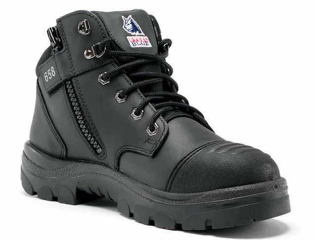 Steel Blue-312658-Parkes Zip-TPU Outsole-scuff Cap