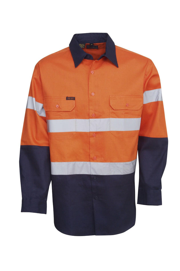Blue Whale-C93-Hi Vis L/S Cotton Drill Shirt