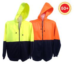 Blue Whale-F94-HiVis Full Zip Fleecy  Hoodie
