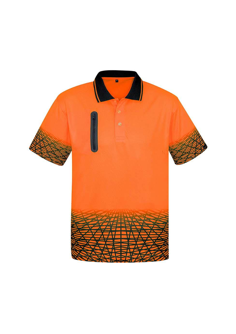 Syzmik-ZH300-HiVis Mens S/S Track Polo