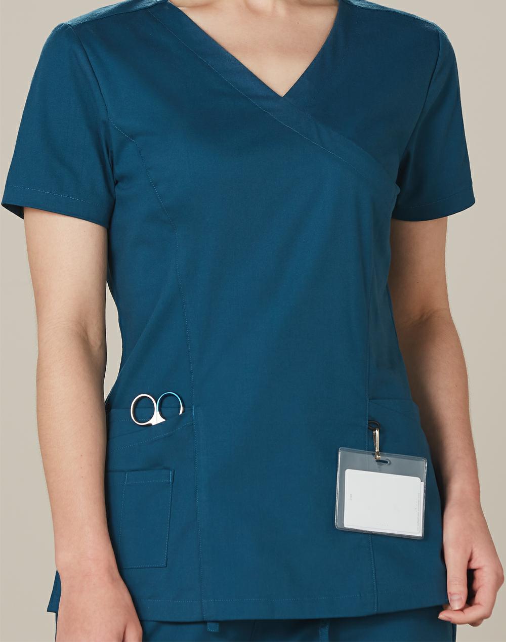 Benchmark-M7640-Ladies S/S One Colour Scrub Top