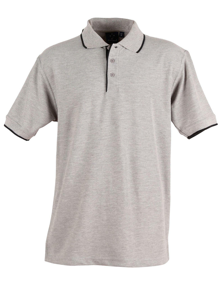 Poly/Cotton Contrast Pique Short Sleeve Polo