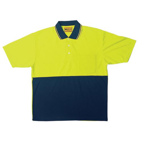 Bocini-SP0538-Hi Vis Polyface/Cotton Back Polo