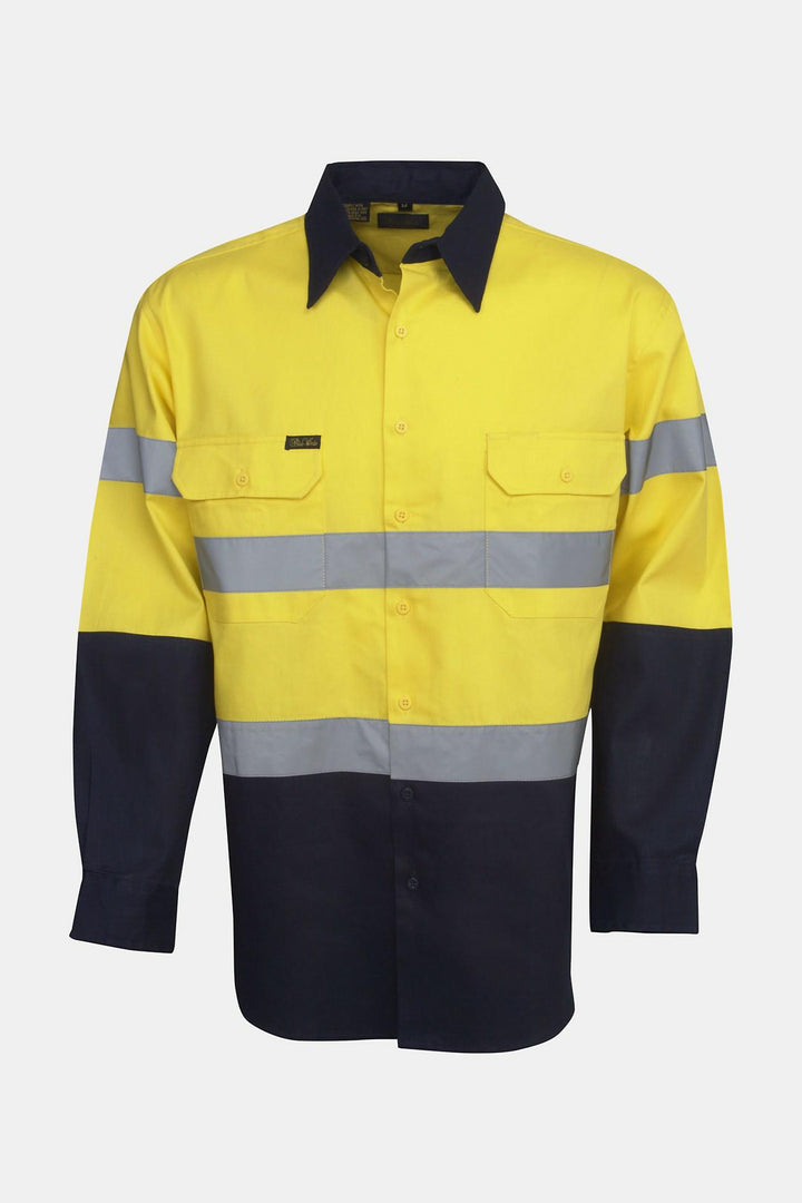 Blue Whale-C93-Hi Vis L/S Cotton Drill Shirt