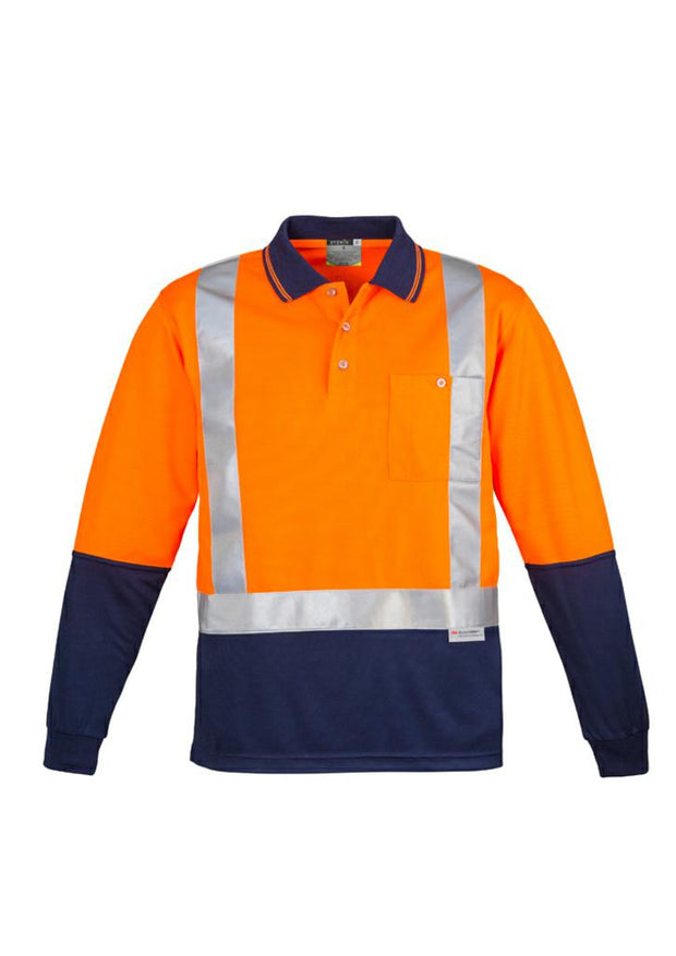 Syzmik-ZH234-HiVis L/S Spiced Polo with R/Tape