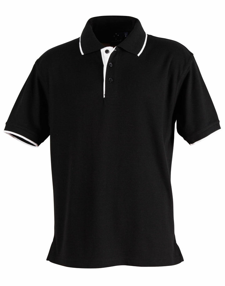 Poly/Cotton Contrast Pique Short Sleeve Polo